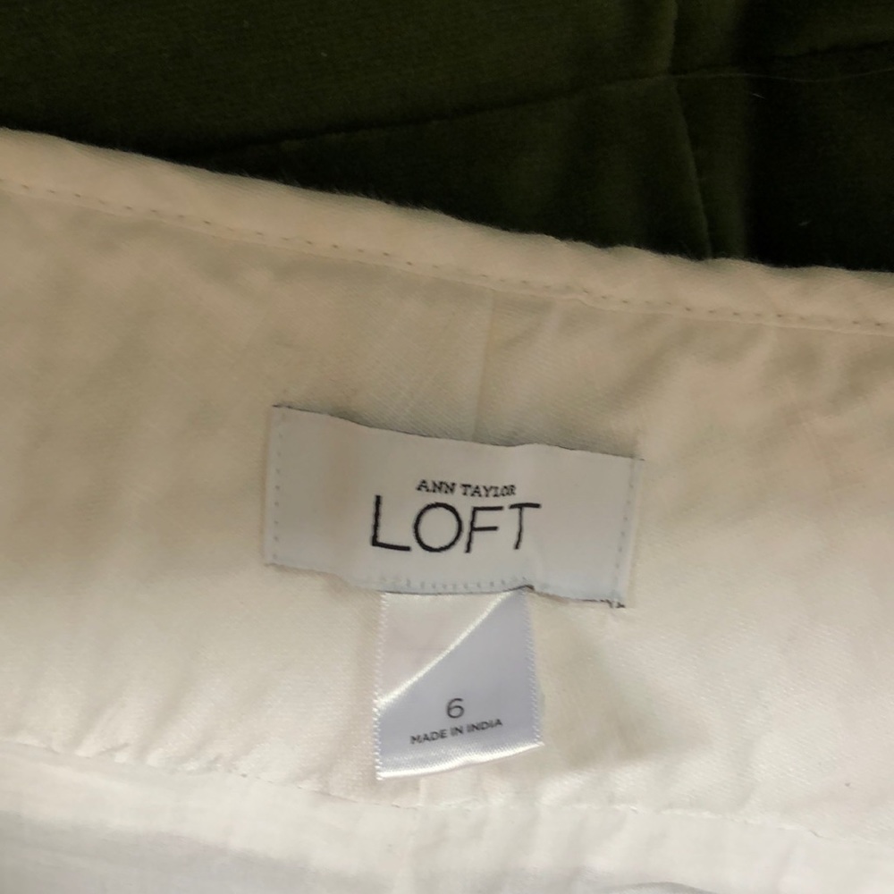 LOFT White Linen shorts size 6 - Picture 4 of 7